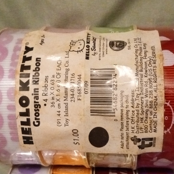 2pk. Of Hello Kitty Grosgrain Ribbon - Picture 3 of 6
